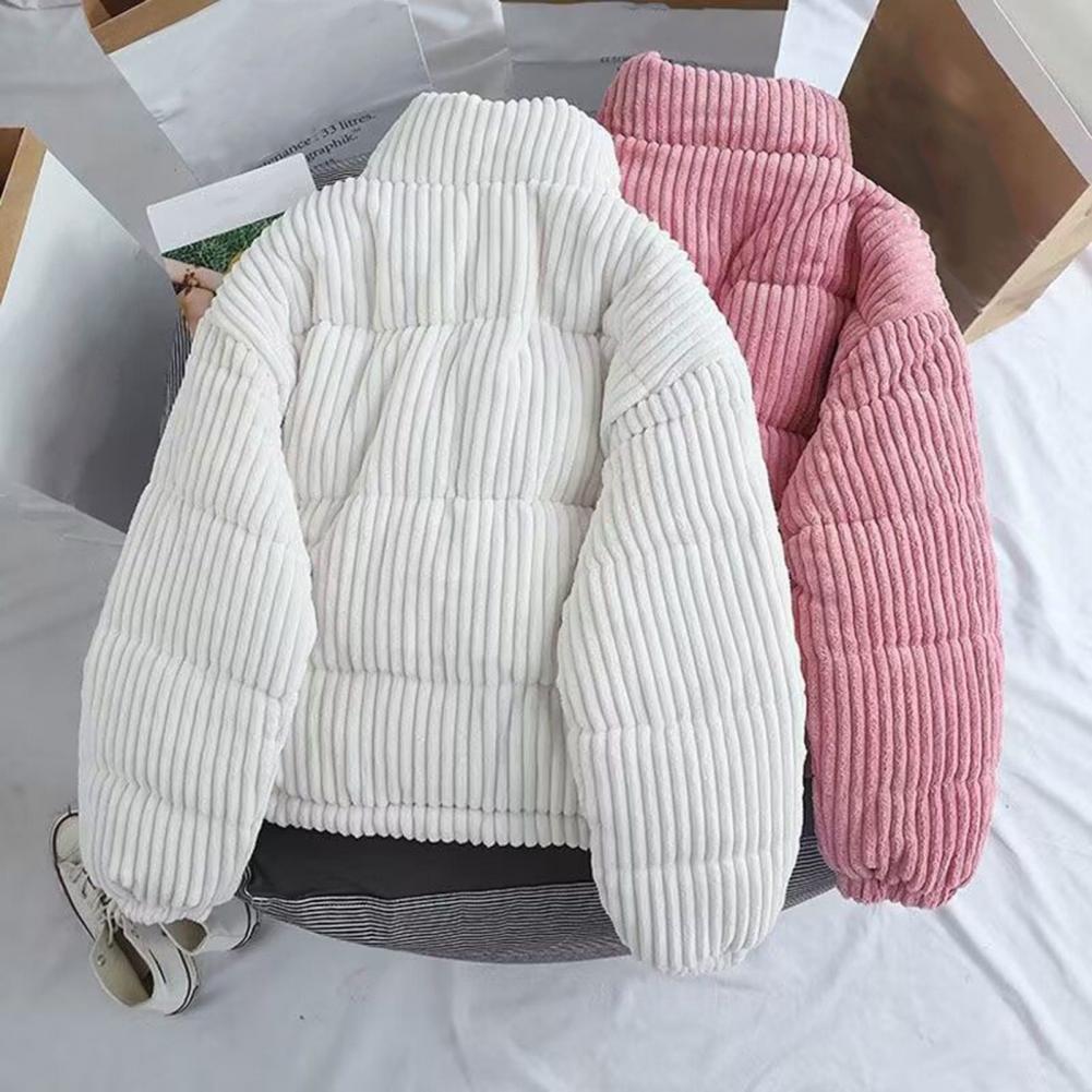 Puffer Jacket Women Down - Veste matelassée en polyester pour femme,