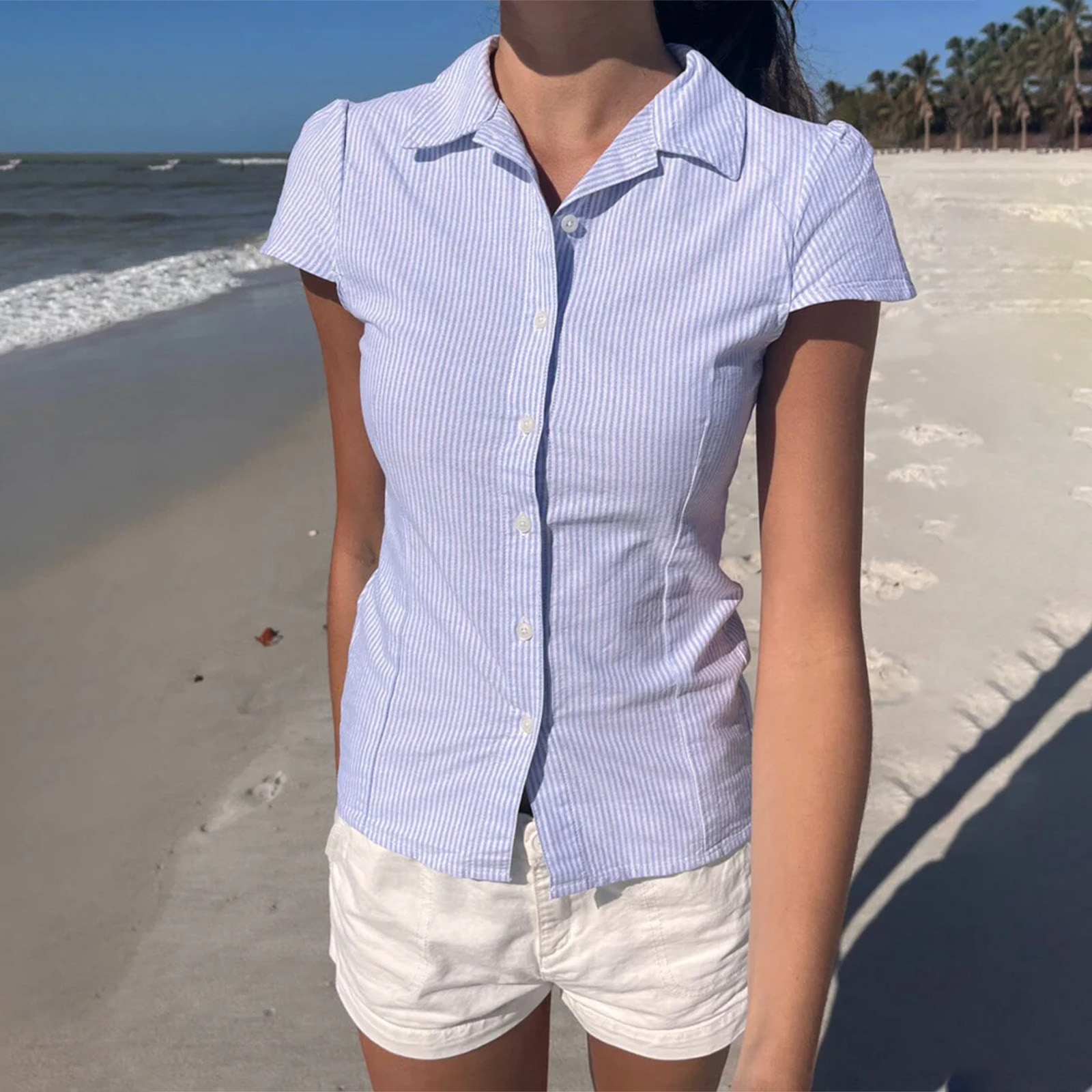 Winter Clothing Vintage - Chemise d'été décontractée pour femmes, coupe