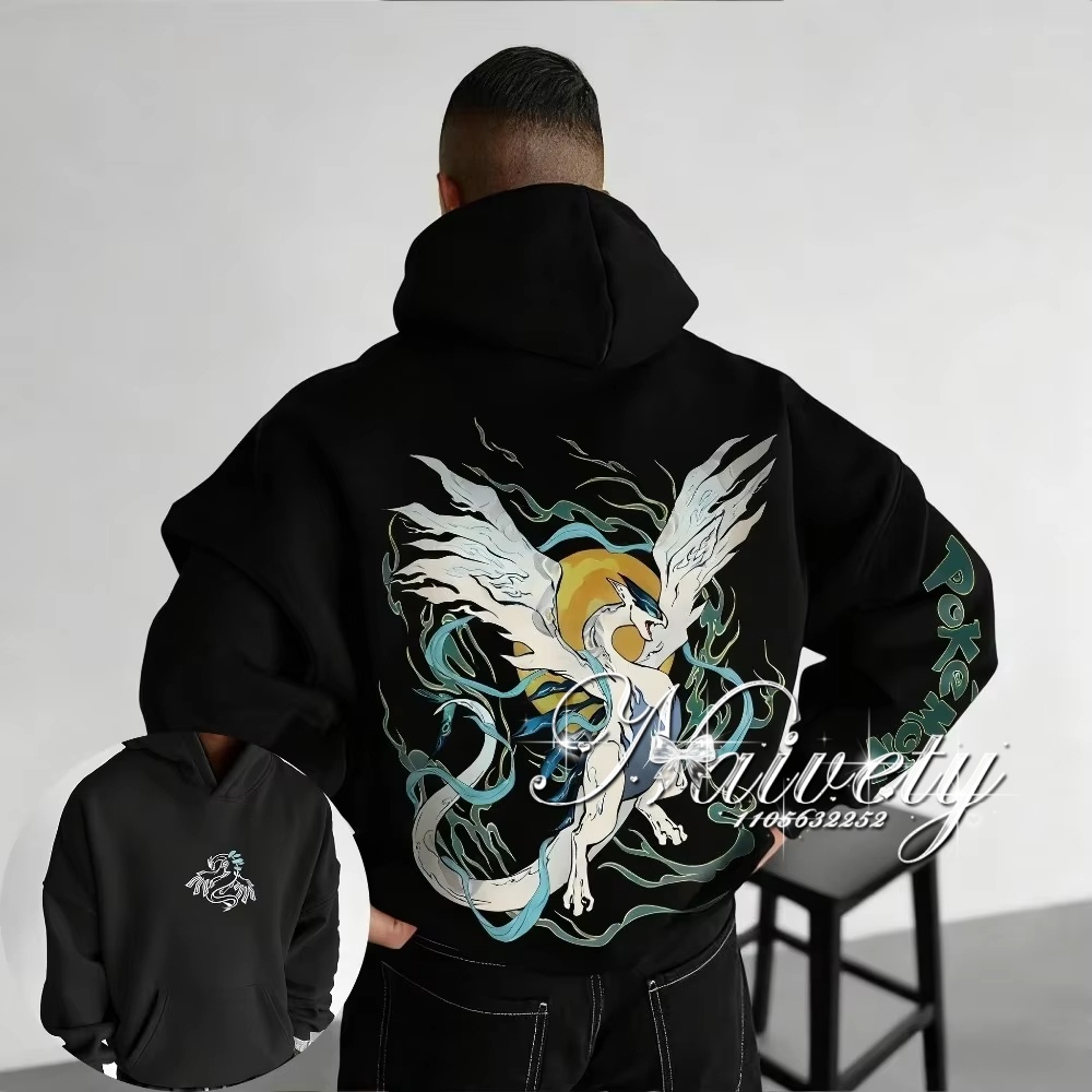 Winter Clothing Kids - Sweat à capuche imprimé Pokémon Lugia,