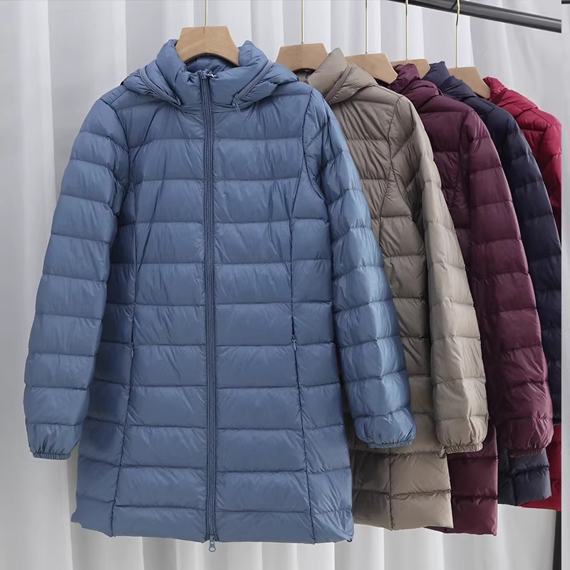 Puffer Jacket Women Down - Doudoune légère pour femme, manteau long