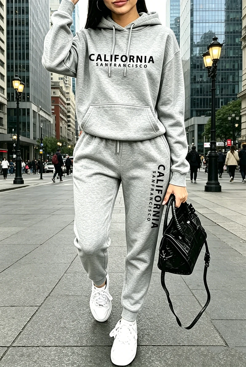 Winter Clothing Hoodie - Survêtement de qualité pour femmes, imprimé,