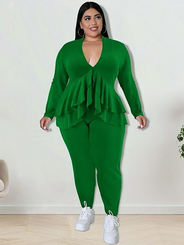 Winter Clothing For Plus Size Women - Ensemble deux pièces chic et élégant