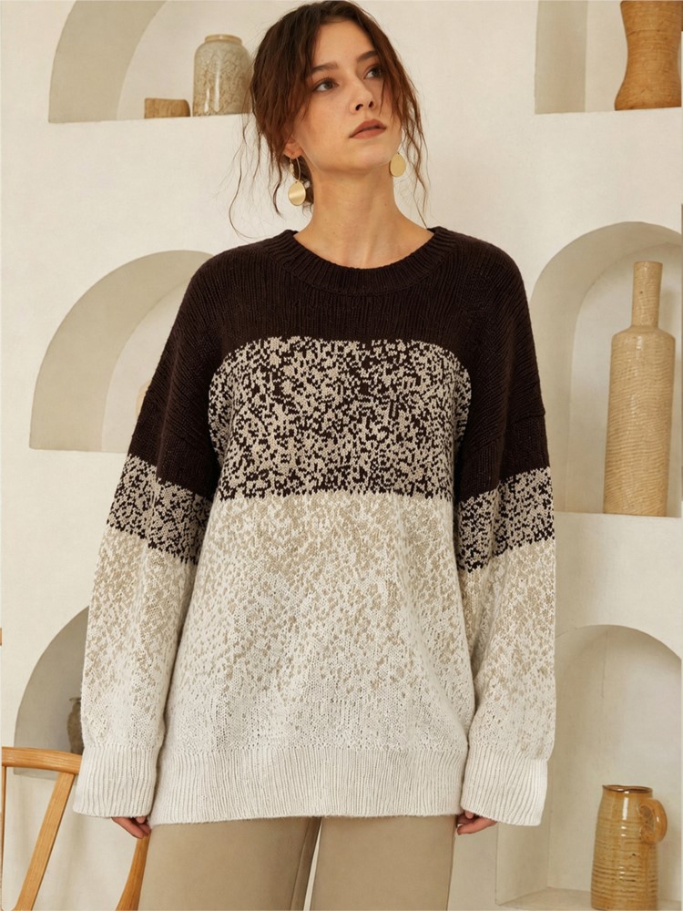 Pull tricoté décontracté à man - Winter Clothing For Plus Size Women avis et prix