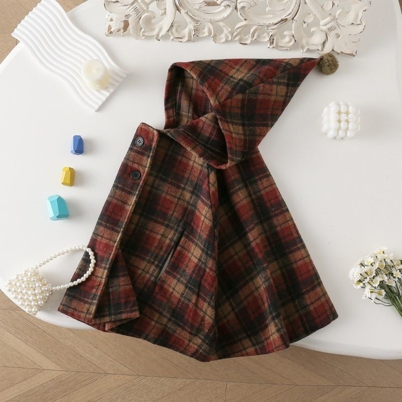 Cape à carreaux pour filles, m - Winter Clothing Baby avis et prix