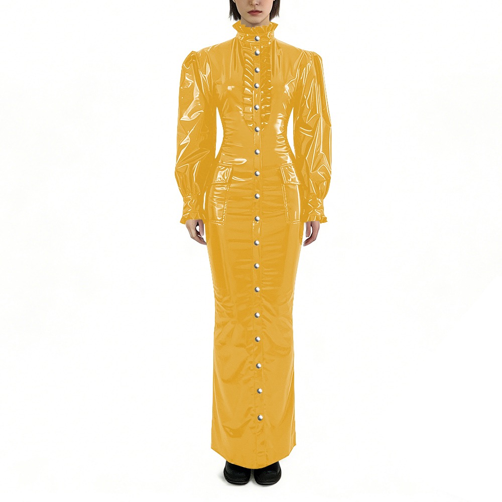 Robe longue crayon en PVC bril - Winter Clothing For Plus Size Women avis et prix