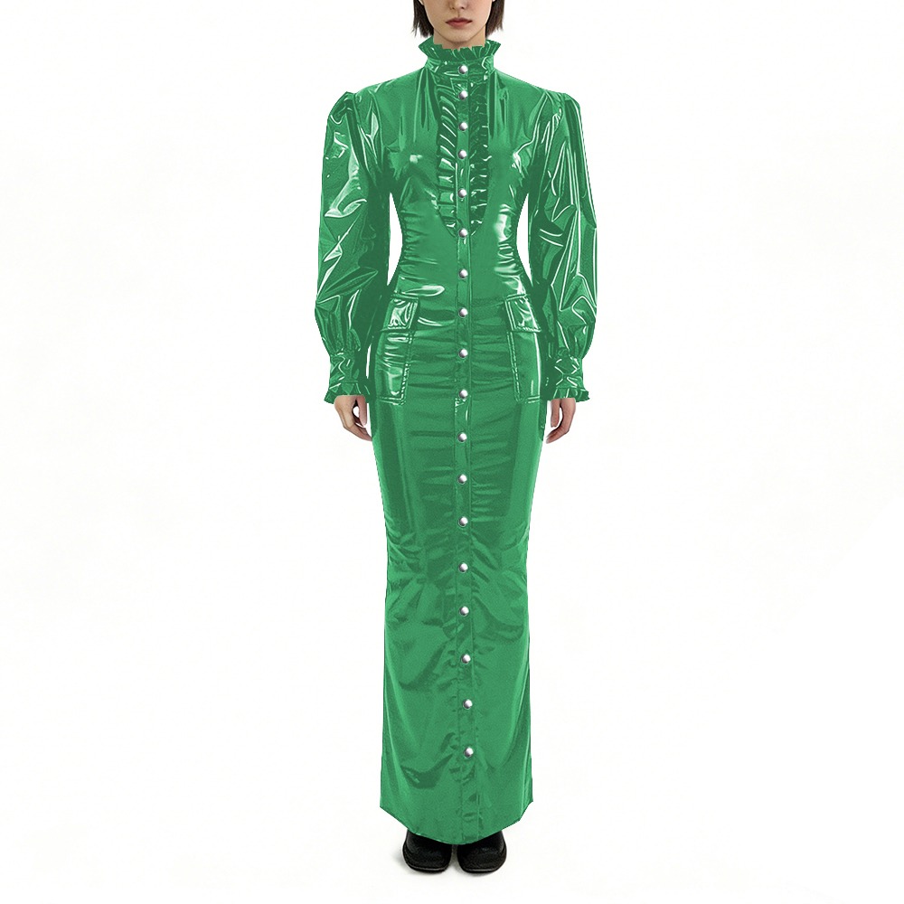 Robe longue crayon en PVC bril - Winter Clothing For Plus Size Women avis et prix