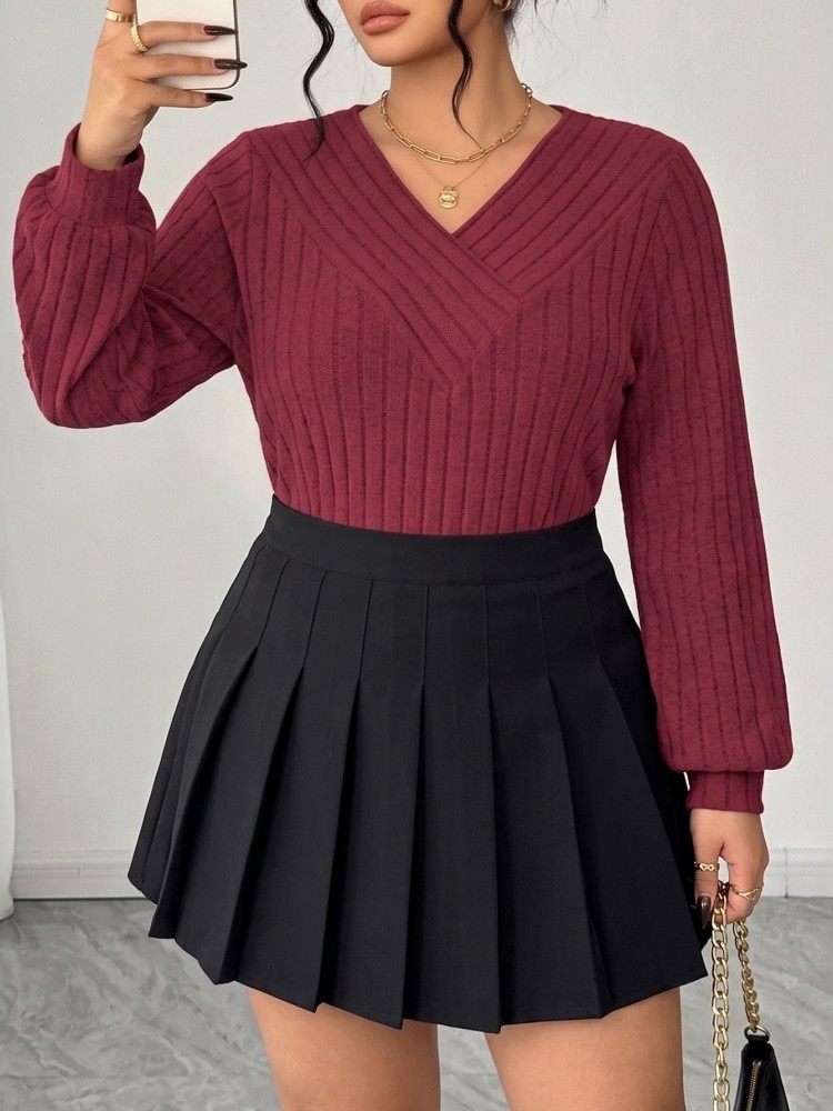 Pull tricoté décontracté à man - Winter Clothing For Plus Size Women avis et prix