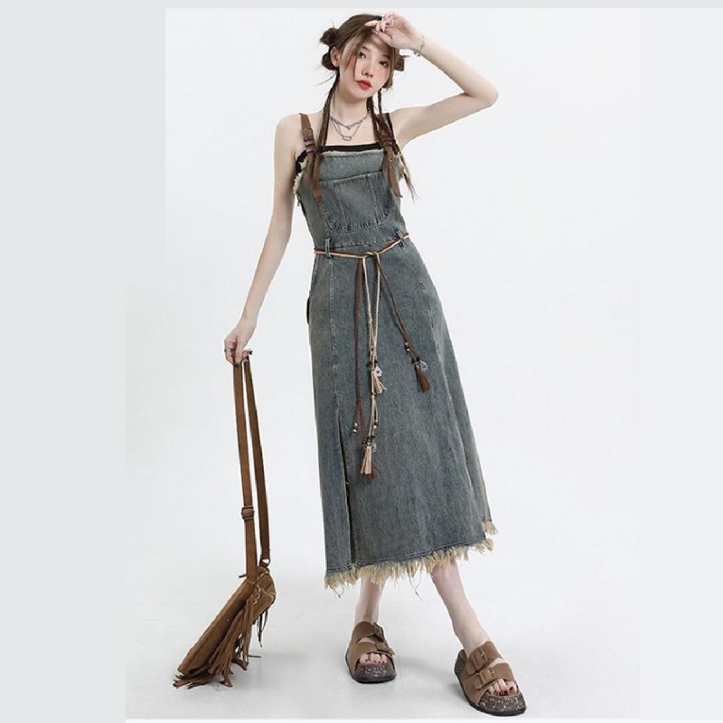 Nouvel ensemble jupe en jean v - Winter Clothing Vintage avis et prix