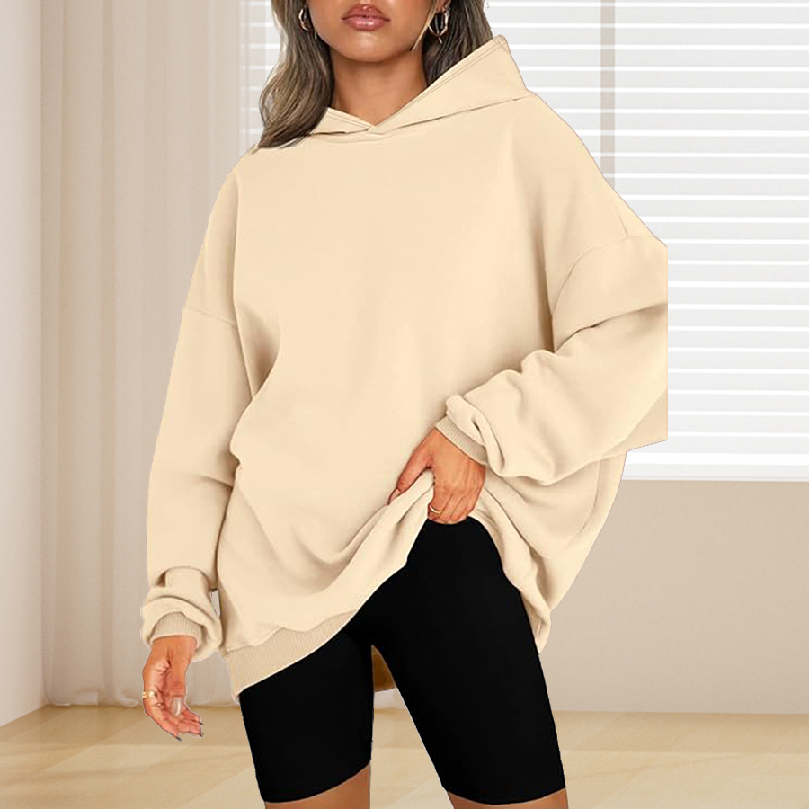 Sweat à capuche basique de cou - Winter Clothing For Plus Size Women avis et prix