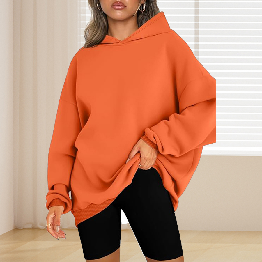 Sweat à capuche basique de cou - Winter Clothing For Plus Size Women avis et prix